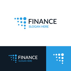 abstract technology finance logo, investment logo design vector illustration