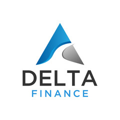 delta finance logo design vector illustration