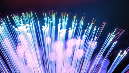 Abstract digital fiber optic line background