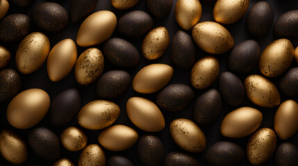 Fototapeta na wymiar Golden easter eggs