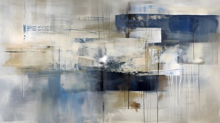 Abstract Artistic Texture in Blue and Beige with Modern Aesthetic Appeal