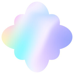 Holographic y2k future metal butterfly badge, stamp, trendy colored sticker set heart and abstract shapes. Silver foil tag collection. Vector illustration