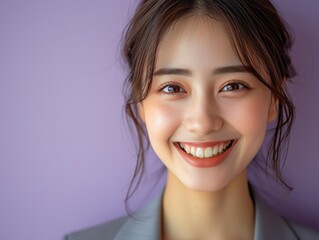 Naklejka premium Portrait of beauty smiling Asian businessman with suit in professional studio background