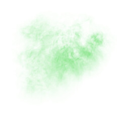 green smoke effect for decoration and covering on the transparent background