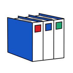 書類のファイルのシンプルなカラーアイコンイラスト