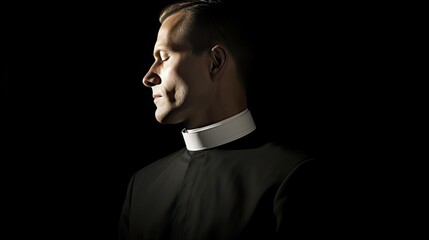 faith catholic priest collar - obrazy, fototapety, plakaty