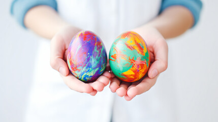 Painting Easter eggs