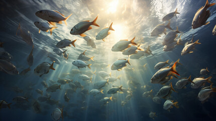 Fishes swimming