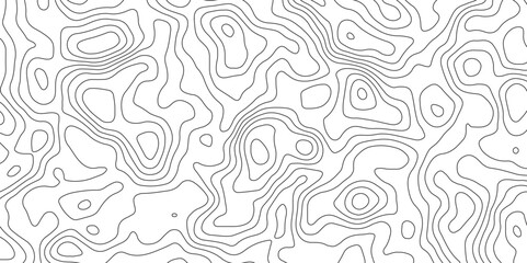 Abstract design with Seamless pattern with lines Topographic map. geographic mountain relief. Retro topographic map. geographic contour map paper texture. terrain path isolated on a white background.