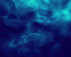 Deep blue abstract background. The theme of the rocky sea bottom