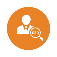 SEO Man Search icon.