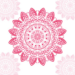 Mandala Bliss Explore serenity with our pink mandala. Its intricate design weaves geometric harmony, bringing a touch of tranquility Perfect for textiles, wallpapers 