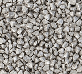 white gravel vary size scattered