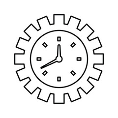 Time Optimization icon. Line, outline design.