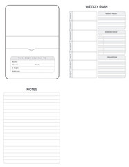 Editable Weekly Planner Kdp Interior printable template Design.