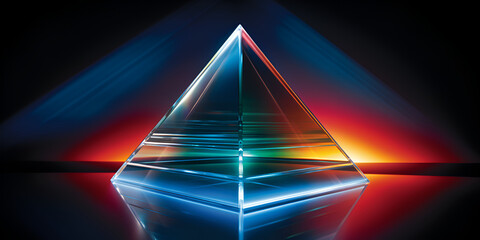  light reflecting on a prism creating a spectrum of colors. - obrazy, fototapety, plakaty