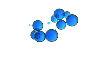 Blue colored bubbles