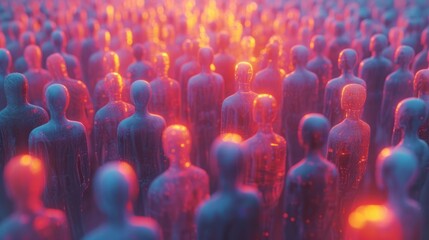 Obraz premium 群衆のミニチュアイメージ,Generative AI AI画像