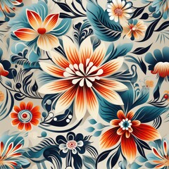 Fototapeta na wymiar Authentic Indonesian Batik Seamless Pattern