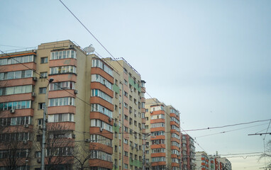 boulevard. blocks of flats with a very large capacity of tenants. © samy