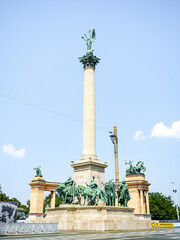 Fototapeta na wymiar The Heroes' Square in Budapest