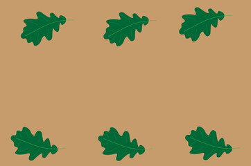 oak leaf pattern on a light brown background