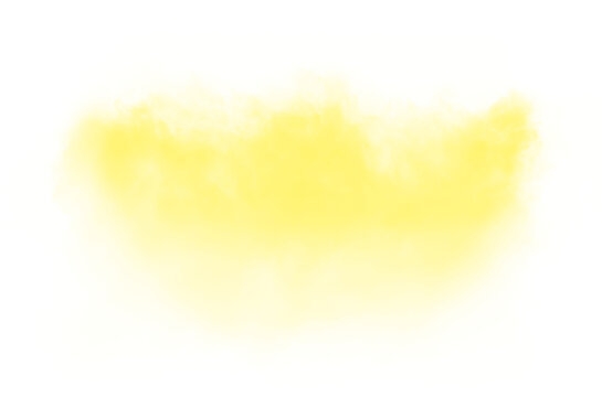 yellow smoke effect for decoration and covering on the transparent background