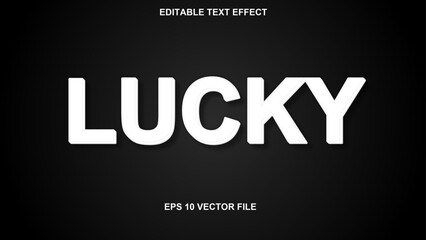 lucky smooth editable text effect. smooth text effect style 3d, headline, font, customizable, bold, typography, premium, marketing 