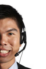 Happy Customer Service Representative