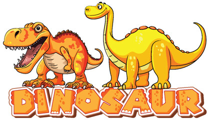 Colorful, cheerful dinosaurs with playful expressions