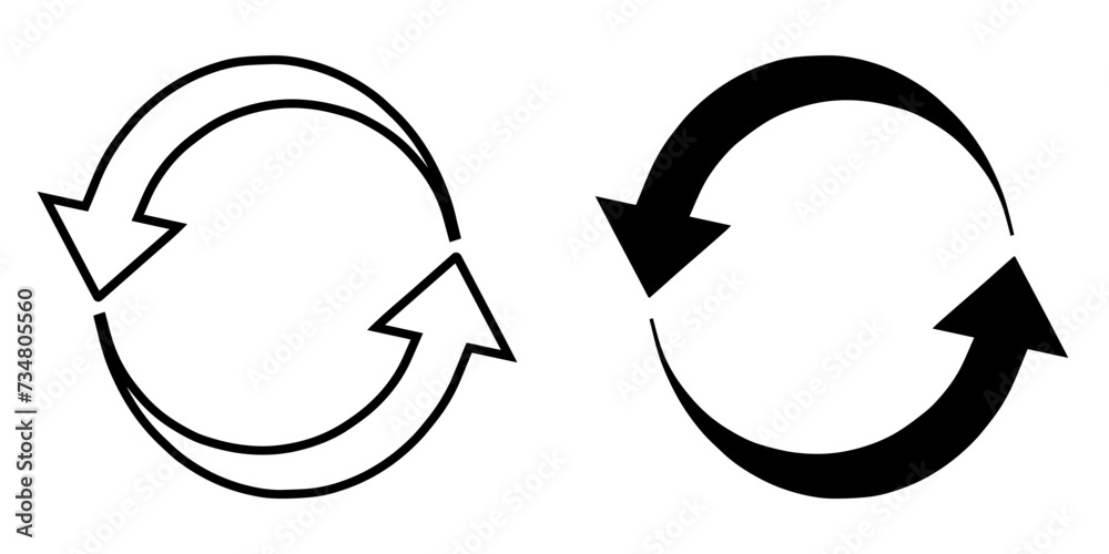 Poster repeat icon vector. refresh icon sign symbol vector. reload arrow vector icon illustration isolated 