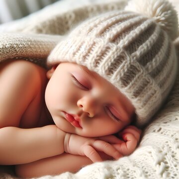 cute newborn baby. sleeping newborn baby