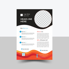 Magazine cover template, Poster, Brochure, Abstract business flyer, vector template design, Promotion, Advertise, Modern and unique flyer design,  Flyer in A4 size, Corporate business flyer