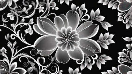 White Blooms Dancing on a Black Canvas”
