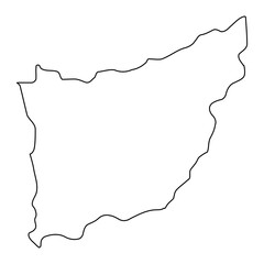Florida Department map, administrative division of Uruguay. Vector illustration.