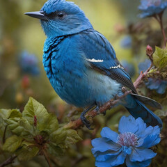 Naklejka premium Blue Brid Generated by Ai 