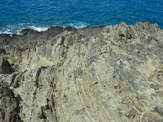 Beautiful scenic view on rocky coastline Mediterranean sea