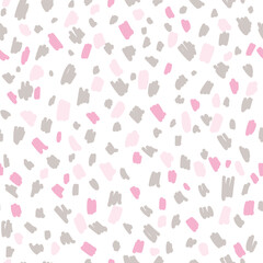 Seamless pattern with cute lines in pink and gray colors. on white background. Vector illustration.