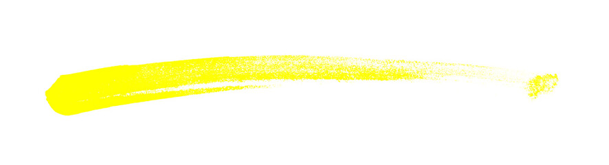 Pinselstreifen in gelb - Linie gemalt mit einem Pinsel
