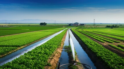 Fototapeta na wymiar soil irrigation farm