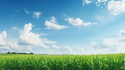 countryside corn field panorama