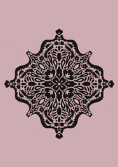 Rhombus. Scandinavian folk art pattern, folk art, lace stylization, Slavic patterns, Norwegian wall art, detailed print.