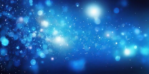 Obraz na płótnie Canvas light blue particles and sprinkles shiny blue background