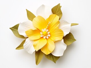 Tiare flower on a white background