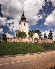 Fototapeta na wymiar Medieval church in Balatonalmádi, Hungary