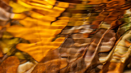 River Water Blurred Leaves Abstract Background