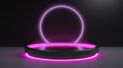 Glowing neon circle