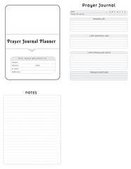 Editable Prayer Journal Planner Kdp Interior printable template Design.