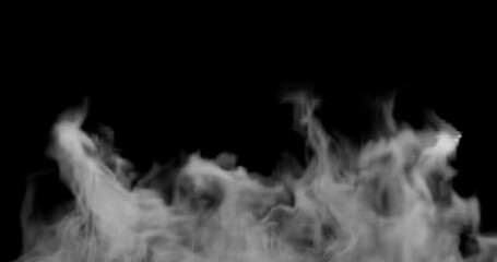 3d render of smoke or steam for food or hot surface effect for video overlay. Set screen for blending mode.