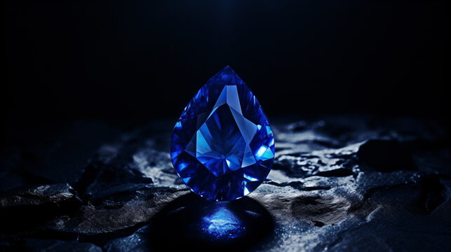Blue diamond or sapphire